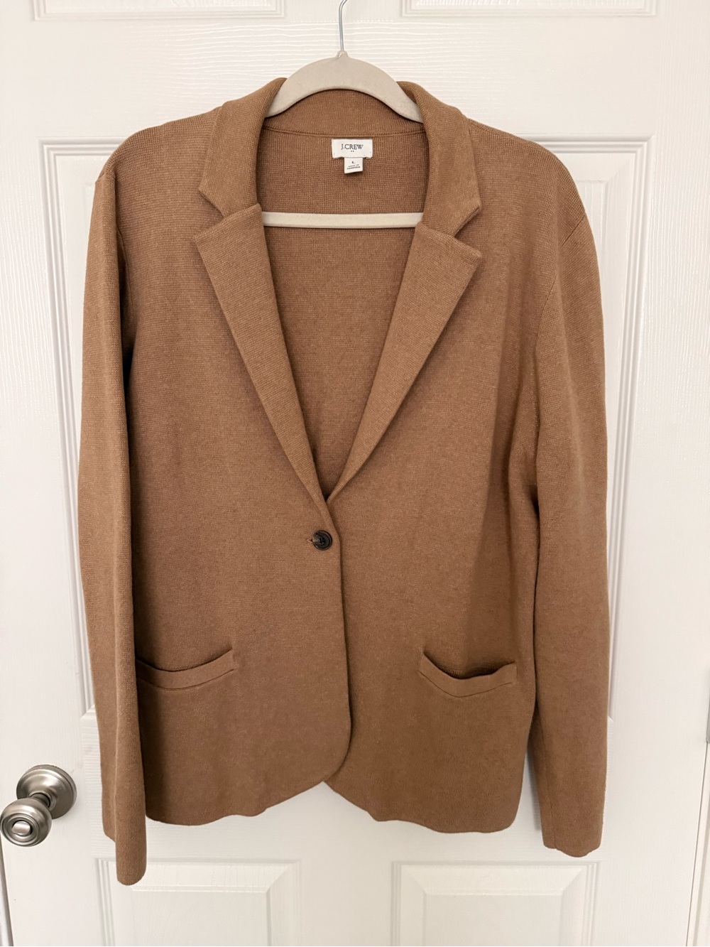 J. Crew Women's Tan Single-Button Cardigan
